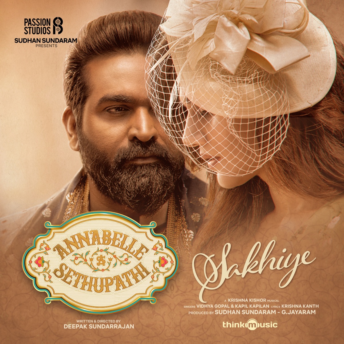 Sakhiye (From "Annabelle Sethupathi") - Single by Krishna Kishor, Vidhya Gopal & Kapil Kapilan album cover
