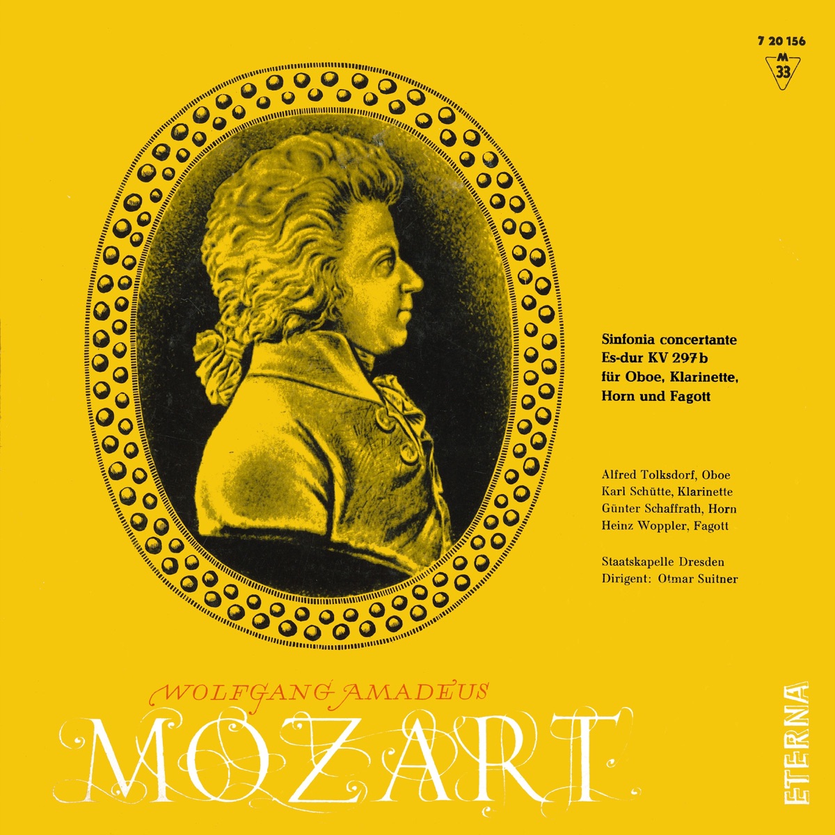 Mozart: Sinfonia concertante Es-Dur, K. 297b by Staatskapelle Dresden, Alfred Tolksdorf, Karl Schütte, Günther Schaffrath, Heinz Wappler & Otmar Suitner album cover