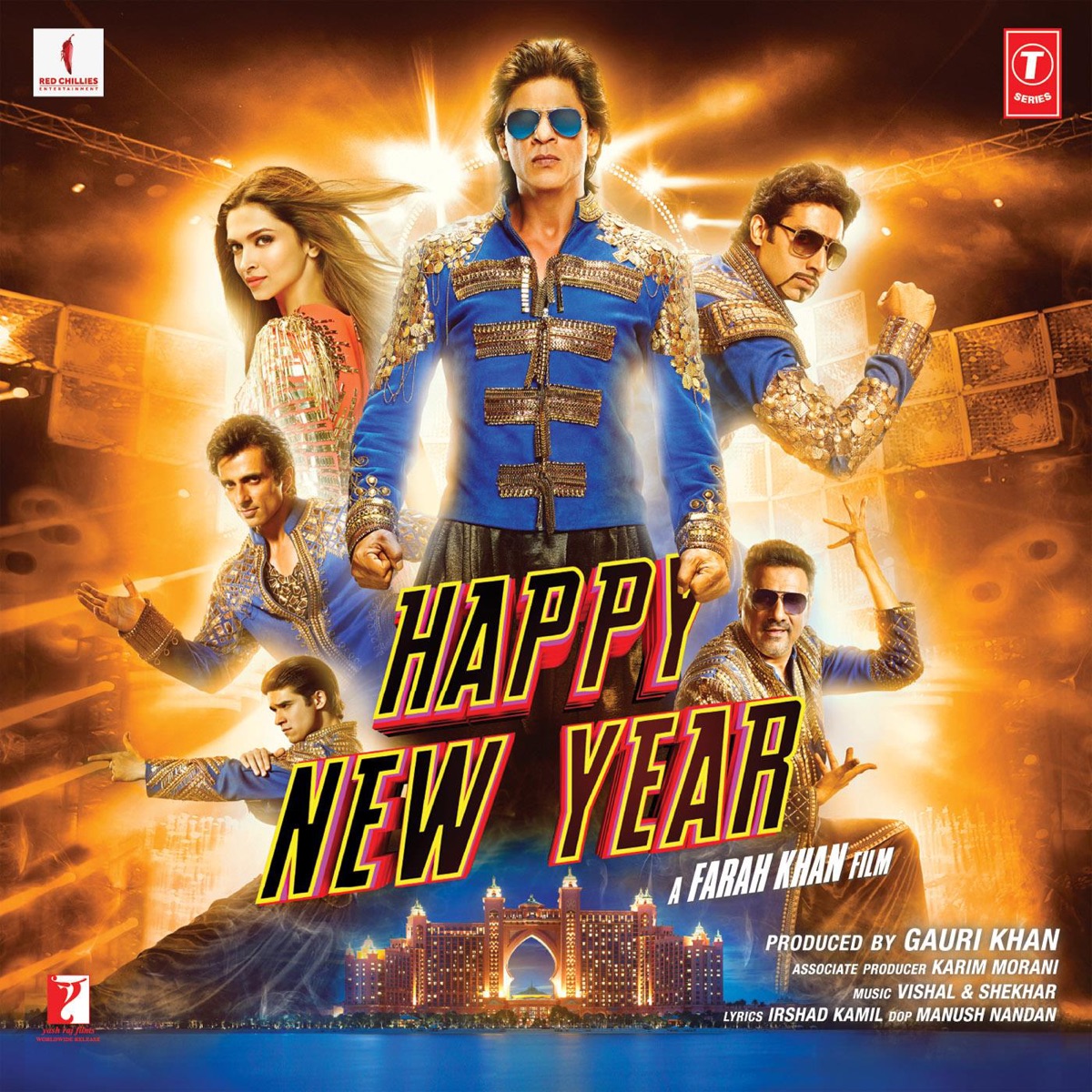 Happy New Year (Original Motion Picture Soundtrack) by Vishal & Shekhar, Dr Zeus, Manj Musik & John Stewart Eduri album cover