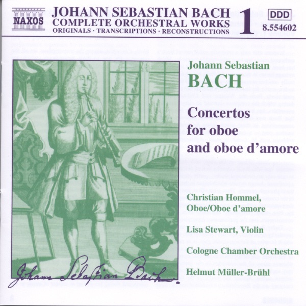 Bach: Concertos for Oboe & Oboe d'amore by Christian Hommel, Colonge Chamber Orchestra, Helmut Müller-Brühl & Lisa Stewart album cover