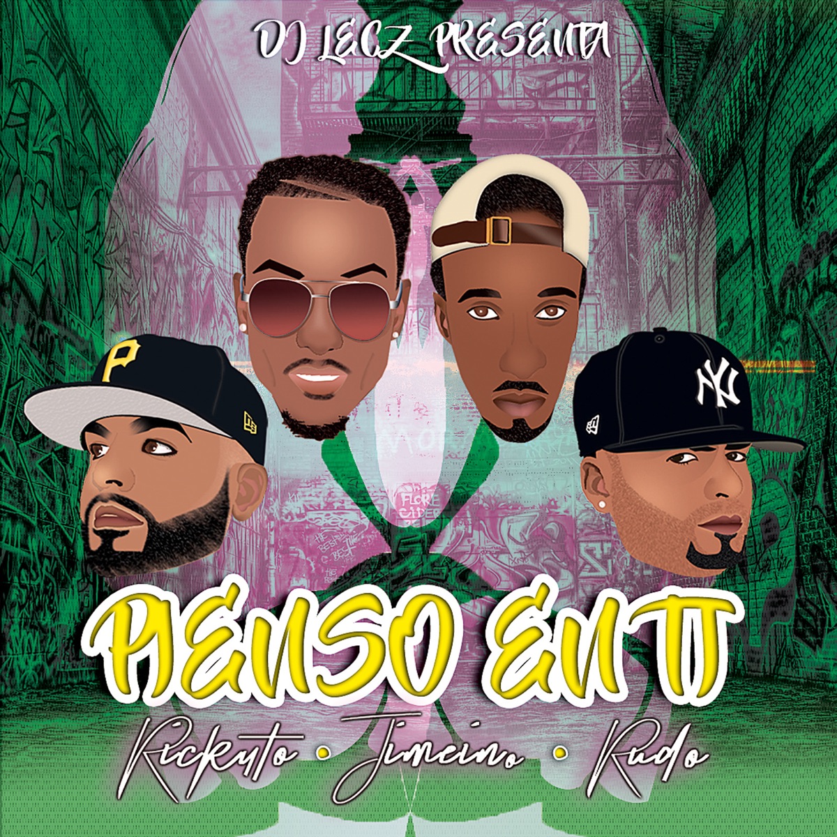 Pienso en Ti (feat. Rudo, Jimeino & Rickyto) - Single by DJ Lecz album cover