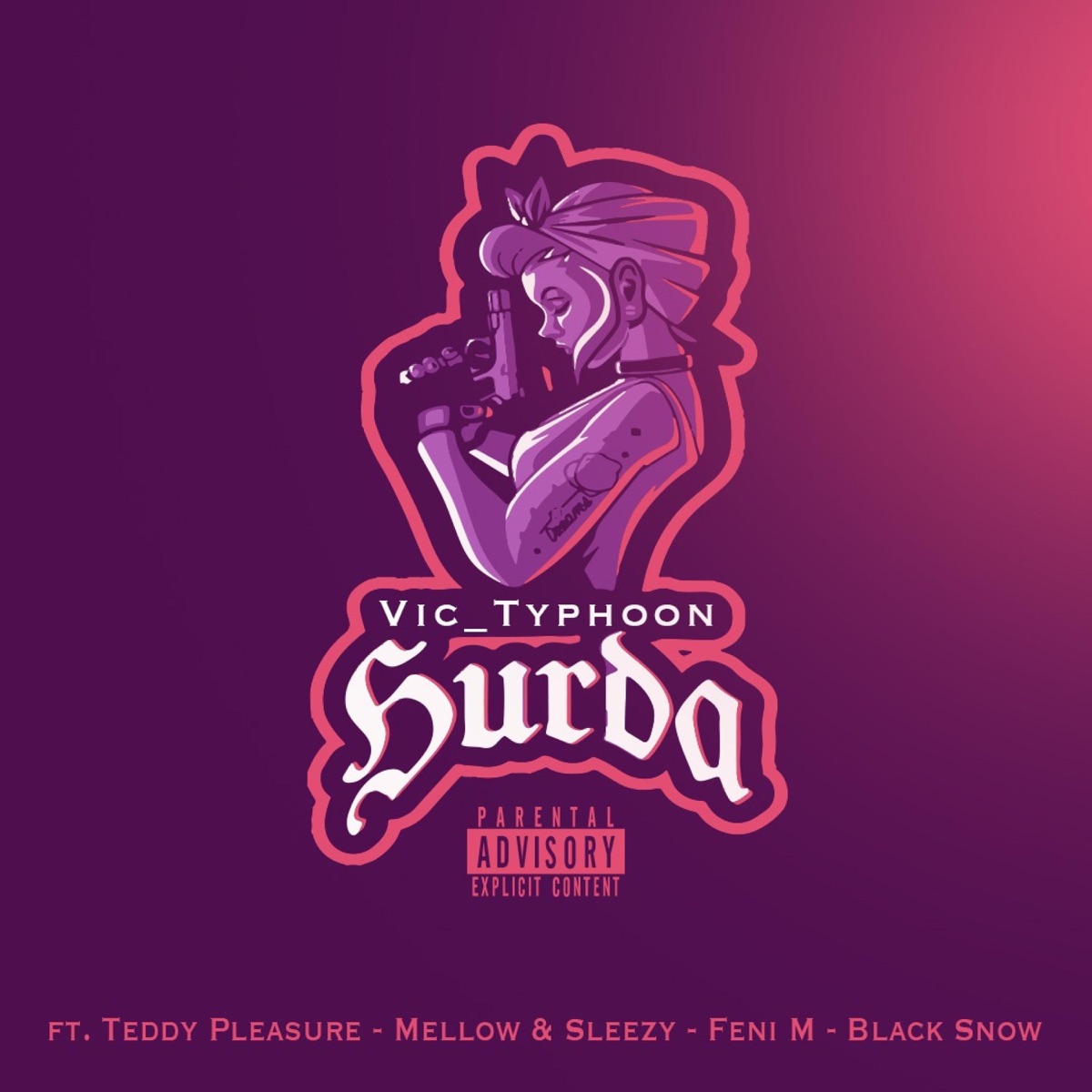 HURDA (feat. Mellow & sleazy, Fenyi M, Black snow & Teddy pleasure) [Radio Edit] [Radio Edit] - Single by Vic_typhoon album cover