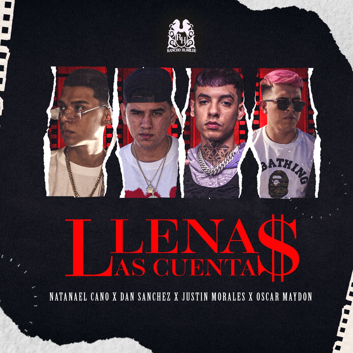 Llenas Las Cuentas (feat. Oscar Maydon) - Single by Natanael Cano, Dan Sanchez & Justin Morales album cover
