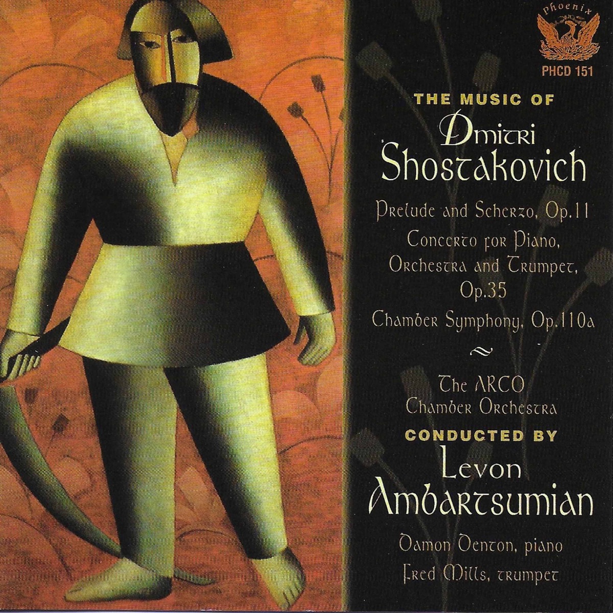 Shostakovich: 2 Pieces for String Octet, Piano Concerto No. 1 in C Minor & Chamber Symphony in C Minor by Levon Ambartsumian & ARCO Chamber Orchestra album cover