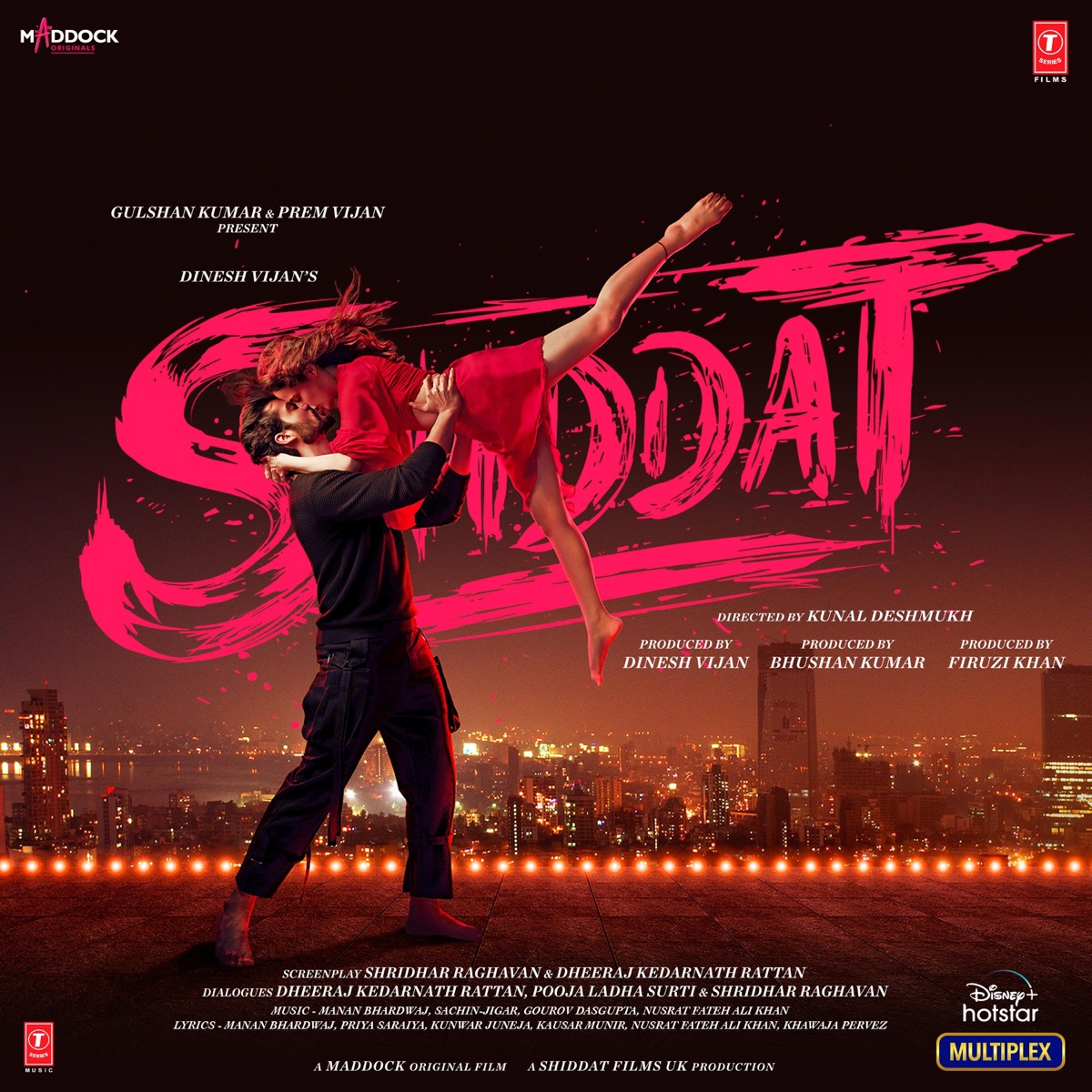 Shiddat (Original Motion Picture Soundtrack) by Manan Bhardwaj, Nusrat Fateh Ali Khan, Sachin-Jigar & Gourov Dasgupta album cover