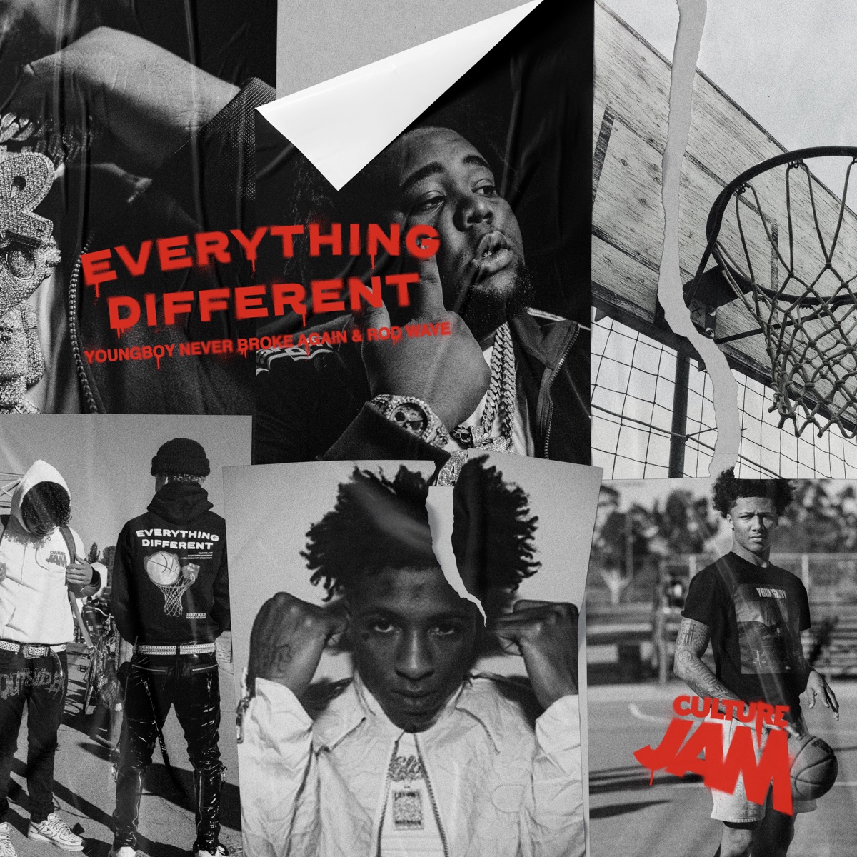Everything Different - Single by Culture Jam, YoungBoy Never Broke Again & Rod Wave album cover artwork