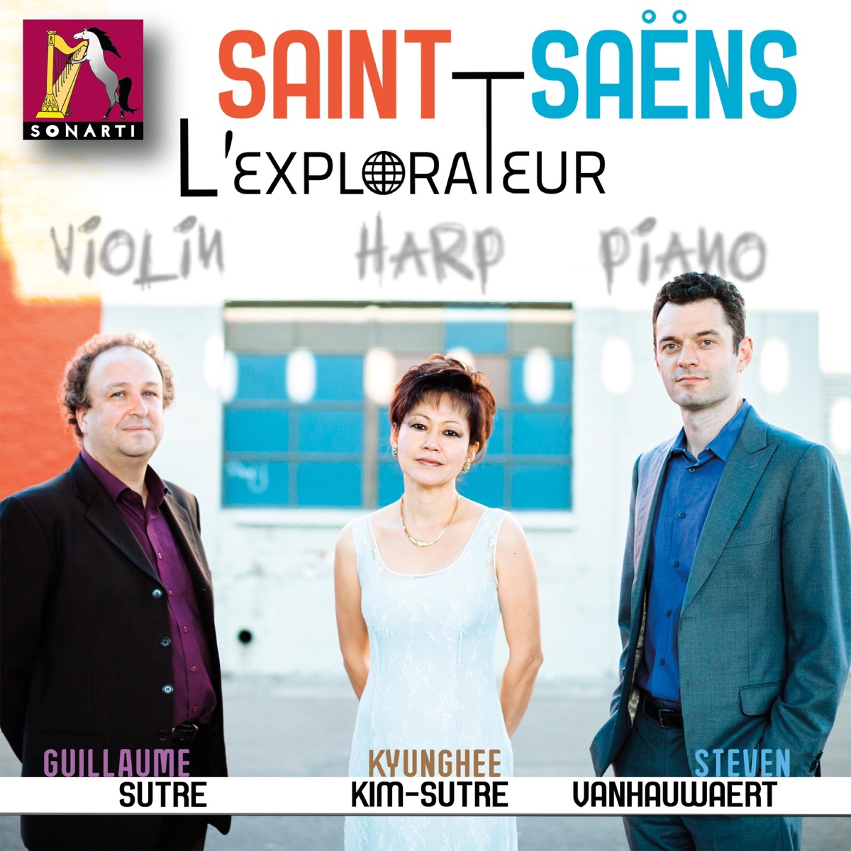 Saint-Saëns: L'explorateur by Kyunghee Kim-Sutre, Guillaume Sutre & Steven Vanhauwaert album cover