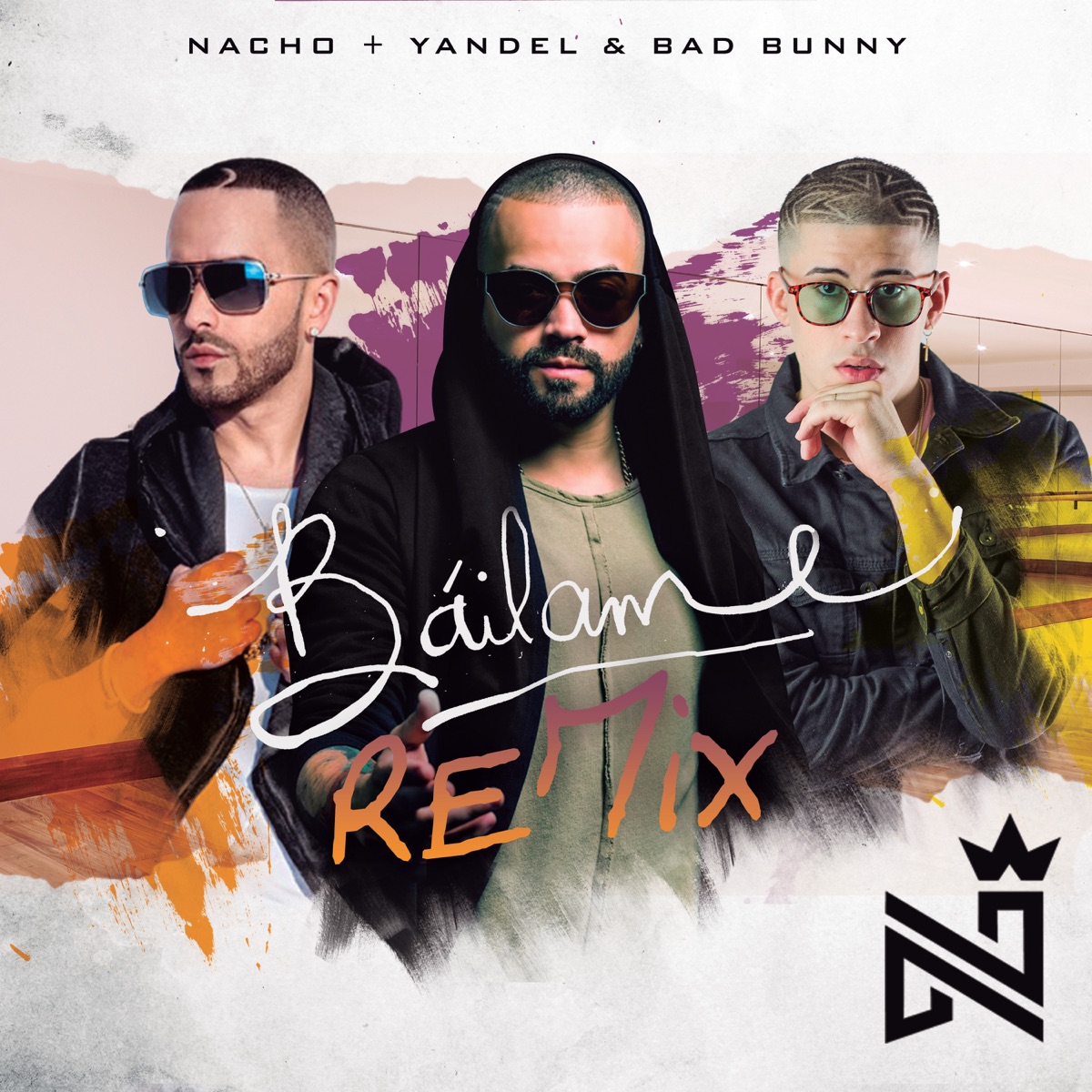 Báilame (Remix) - Single by Nacho, Yandel & Bad Bunny album cover artwork