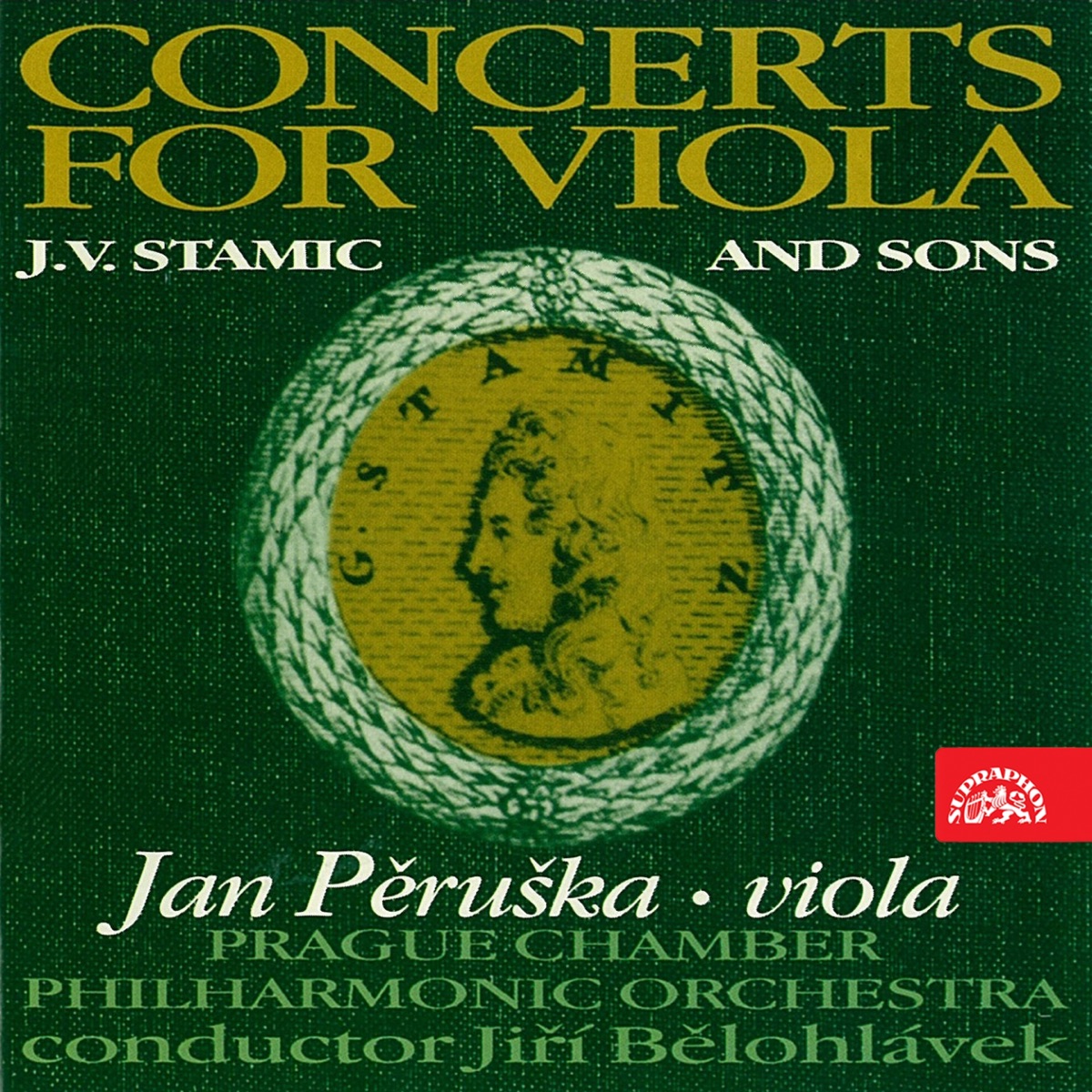 Stamitz & Sons: Concertos for Viola by Jan Peruska, Jiří Bělohlávek & PKF - Prague Philharmonia album cover
