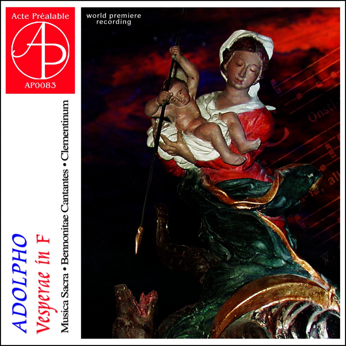 Adolpho - Vesperae in F by Piotr Wilczynski & Choral Ensemble Musica Sacra album cover