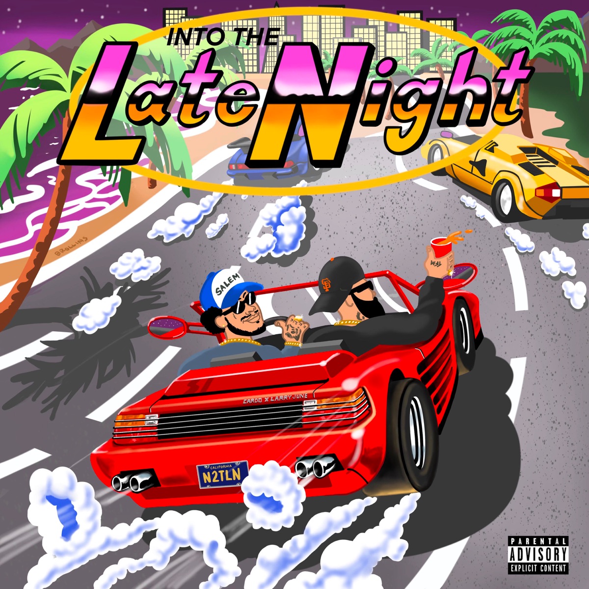 Into The Late Night by Larry June & Cardo Got Wings album cover