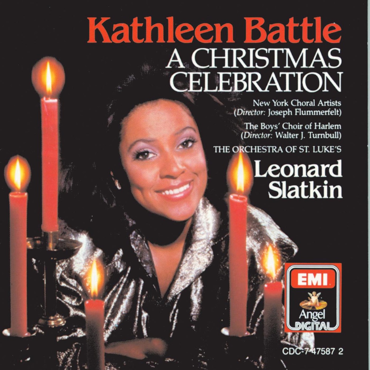 A Christmas Celebration by Kathleen Battle & Leonard Slatkin album cover