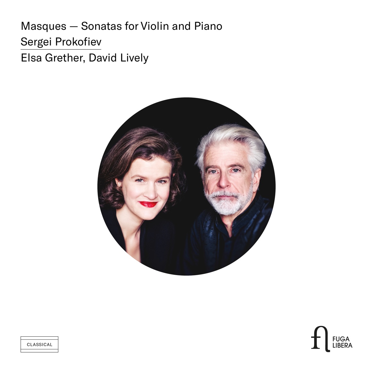 Prokofiev: Masques - Sonatas for Violin and Piano by Elsa Grether & David Lively album cover