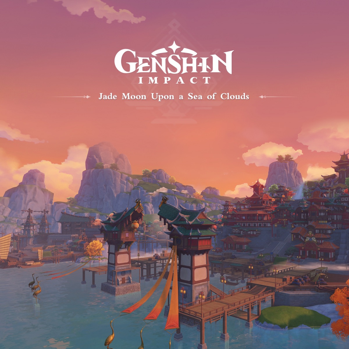 Genshin Impact - Jade Moon Upon a Sea of Clouds (Original Game Soundtrack) by Yu-Peng Chen & HOYO-MiX album cover