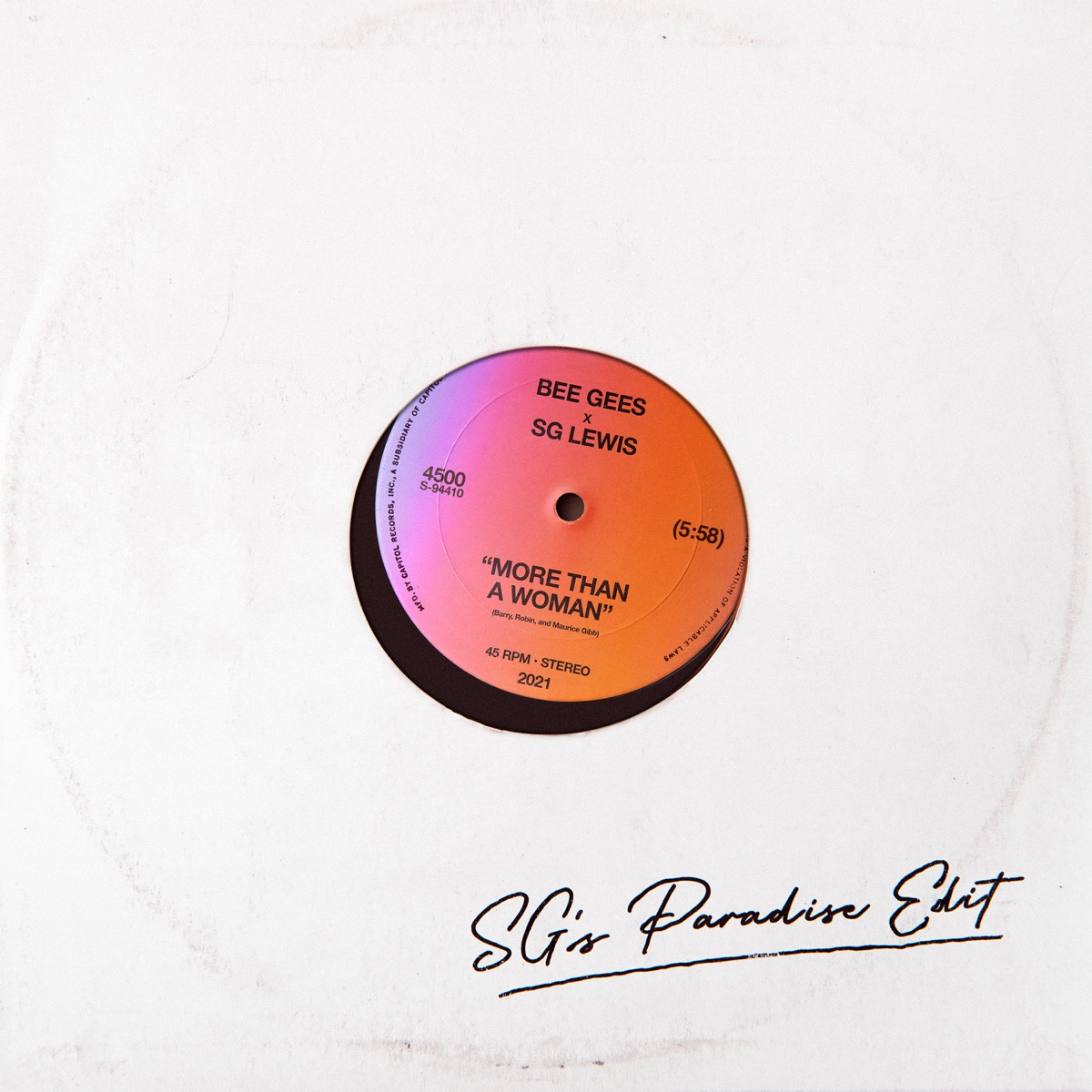 More Than A Woman (SG's Paradise Edit) - Single by Bee Gees & SG Lewis album cover