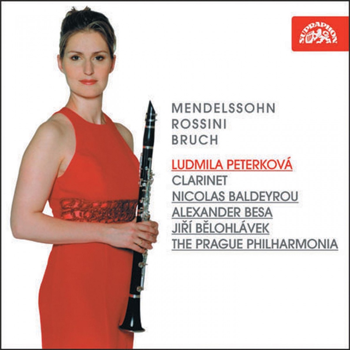 Mendelssohn, Rossini and Bruch: Works for Clarinet and Orchestra by Ludmila Peterková, Nicolas Baldeyrou, Alexander Besa, Jiří Bělohlávek & PKF - Prague Philharmonia album cover