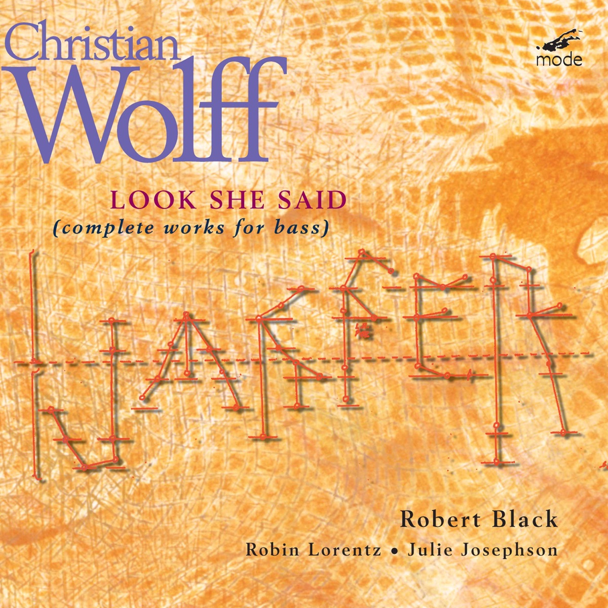 Christian Wolff: Look She Said (Complete Works for Bass) by Robert Black & Robin Lorentz album cover