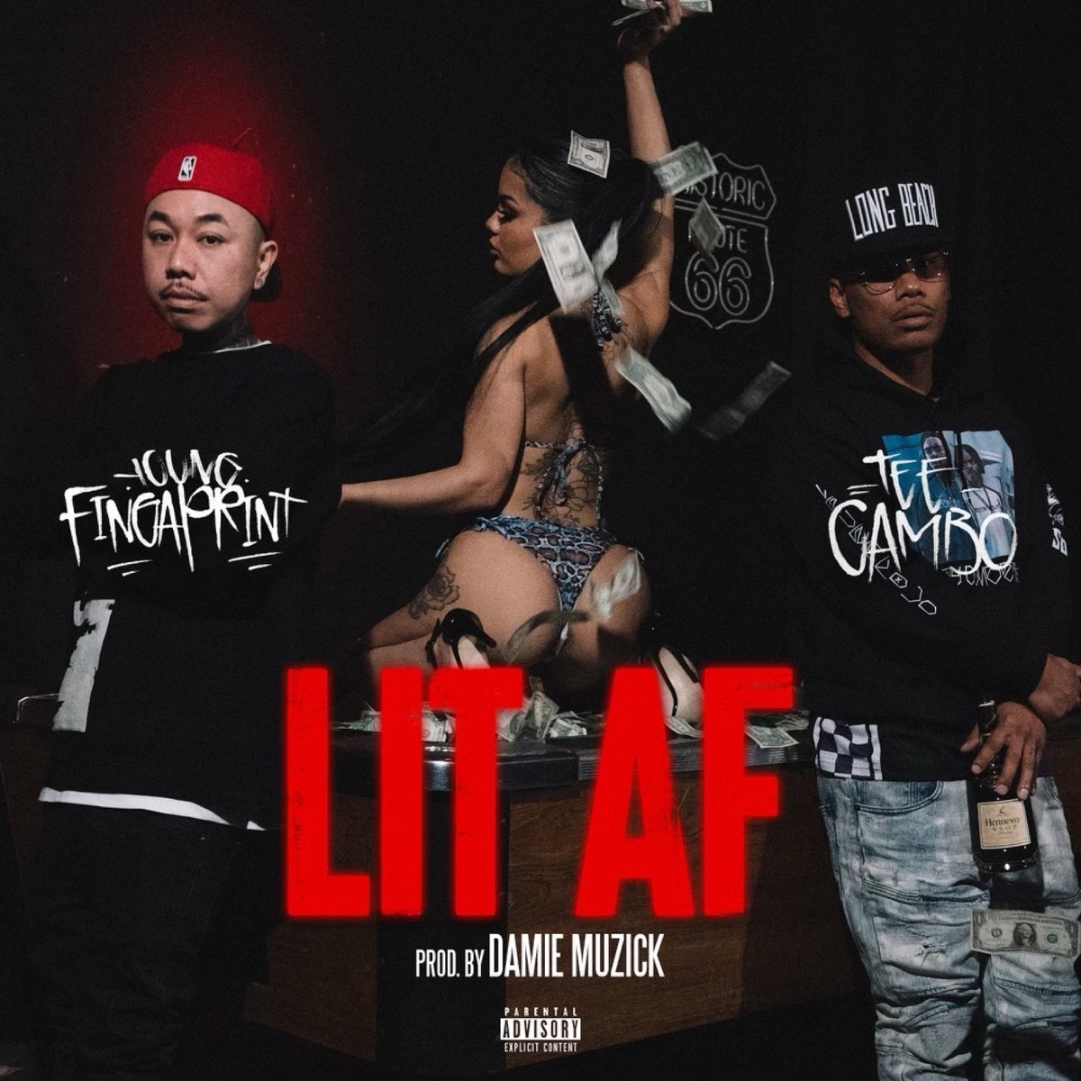 Lit AF (feat. Tee Cambo) - Single by Young Fingaprint album cover
