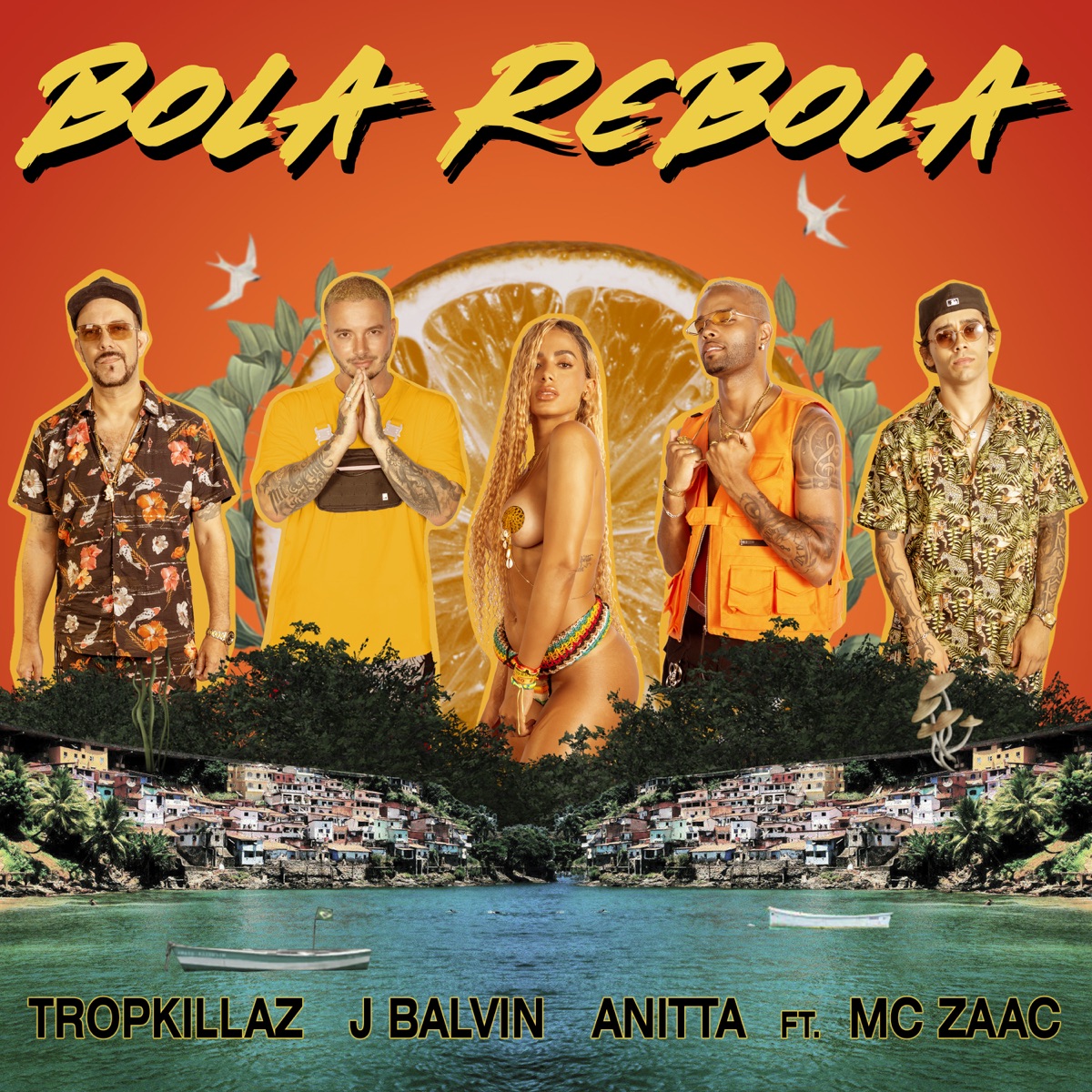 Bola Rebola (feat. Mc Zaac) - Single by Tropkillaz, J Balvin & Anitta album cover