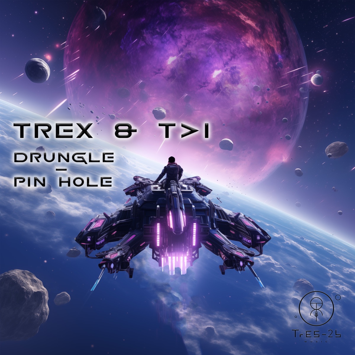 Drungle / Pin Hole - Single by Trex & T>I album cover