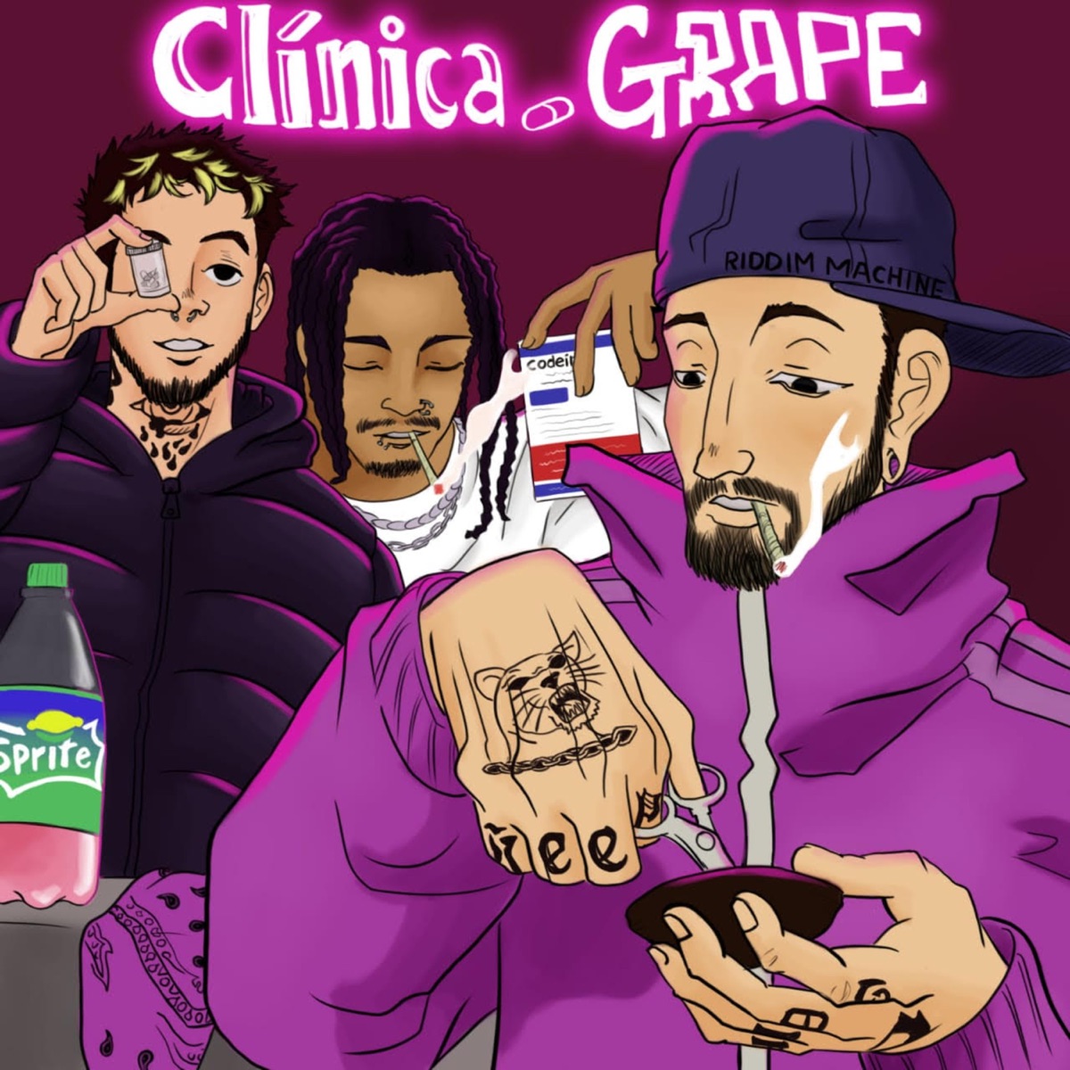 Clinica Grape - Single by Dirtyirie, Axsun, Escuridão wL & Riddim Machine album cover