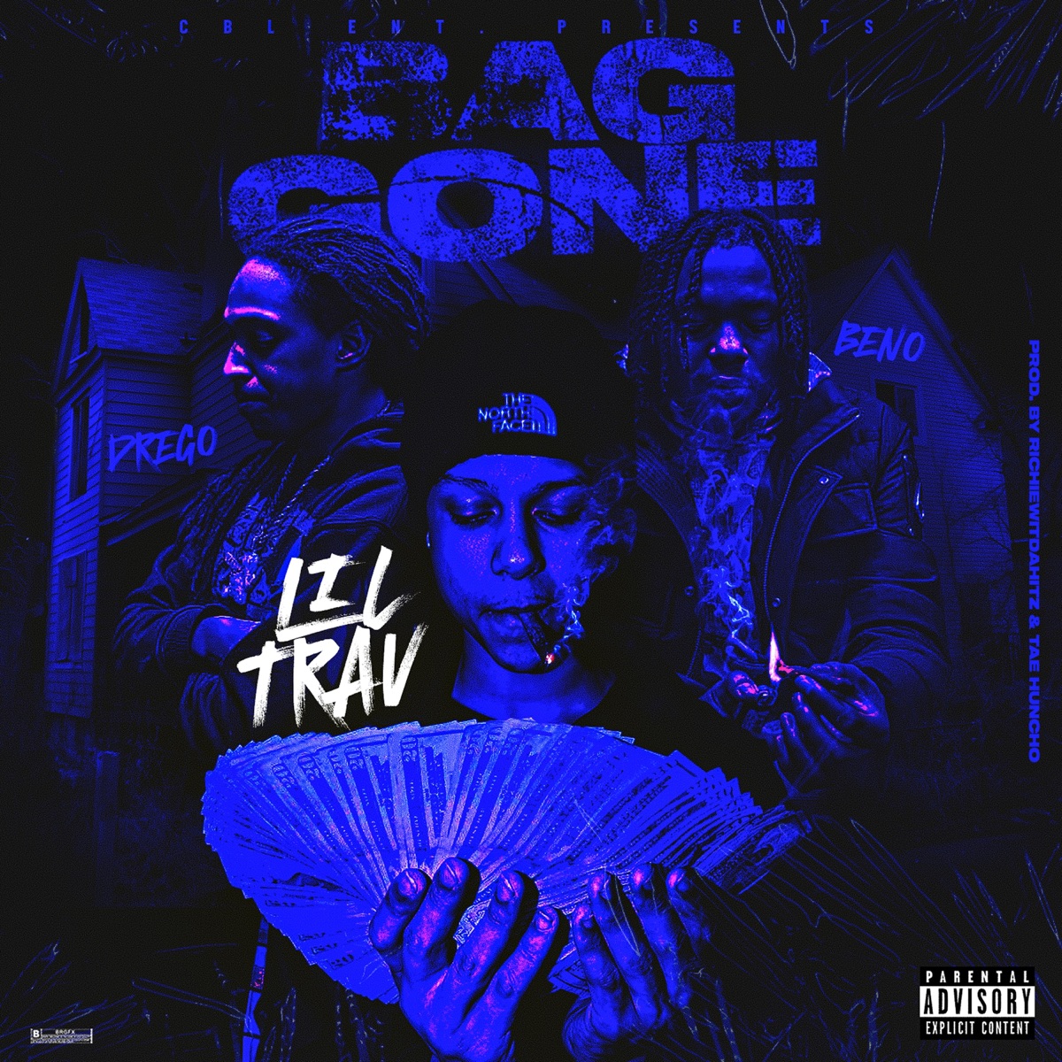 Bag Gone - Single by Lil Trav, Beno & Drego album cover