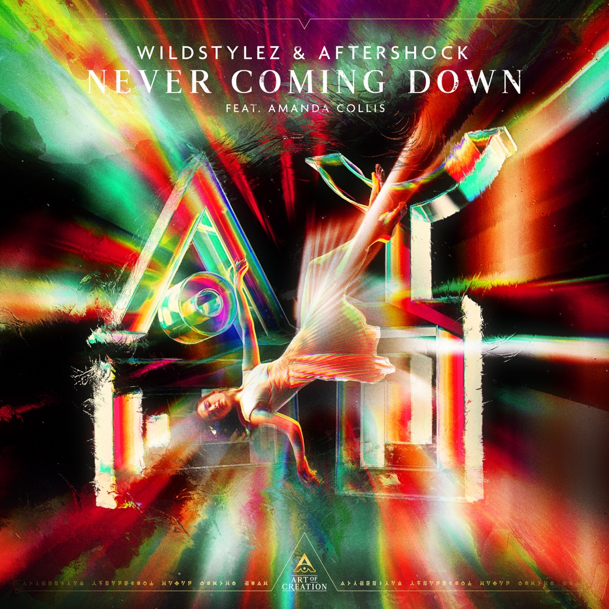 Never Coming Down (feat. Amanda Collis) - Single by Wildstylez, Aftershock & Amanda Collis album cover