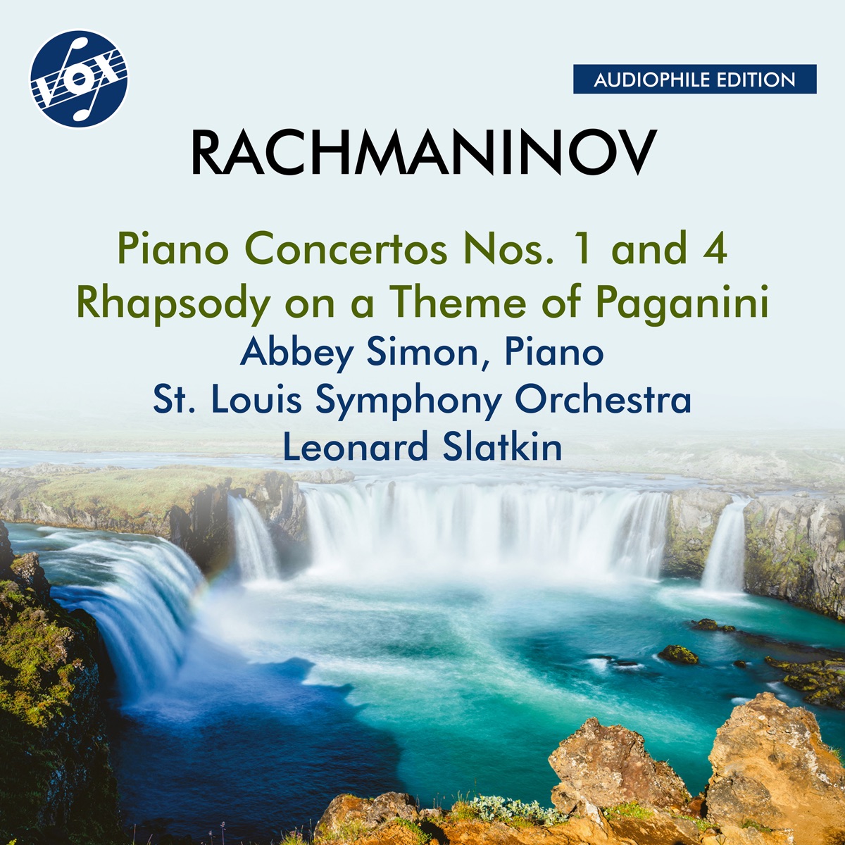 Rachmaninoff: Piano Concertos Nos. 1 & 4 & Rhapsody on a Theme of Paganini, Op. 43 (Remastered 2023) by Abbey Simon, St. Louis Symphony Orchestra & Leonard Slatkin album cover