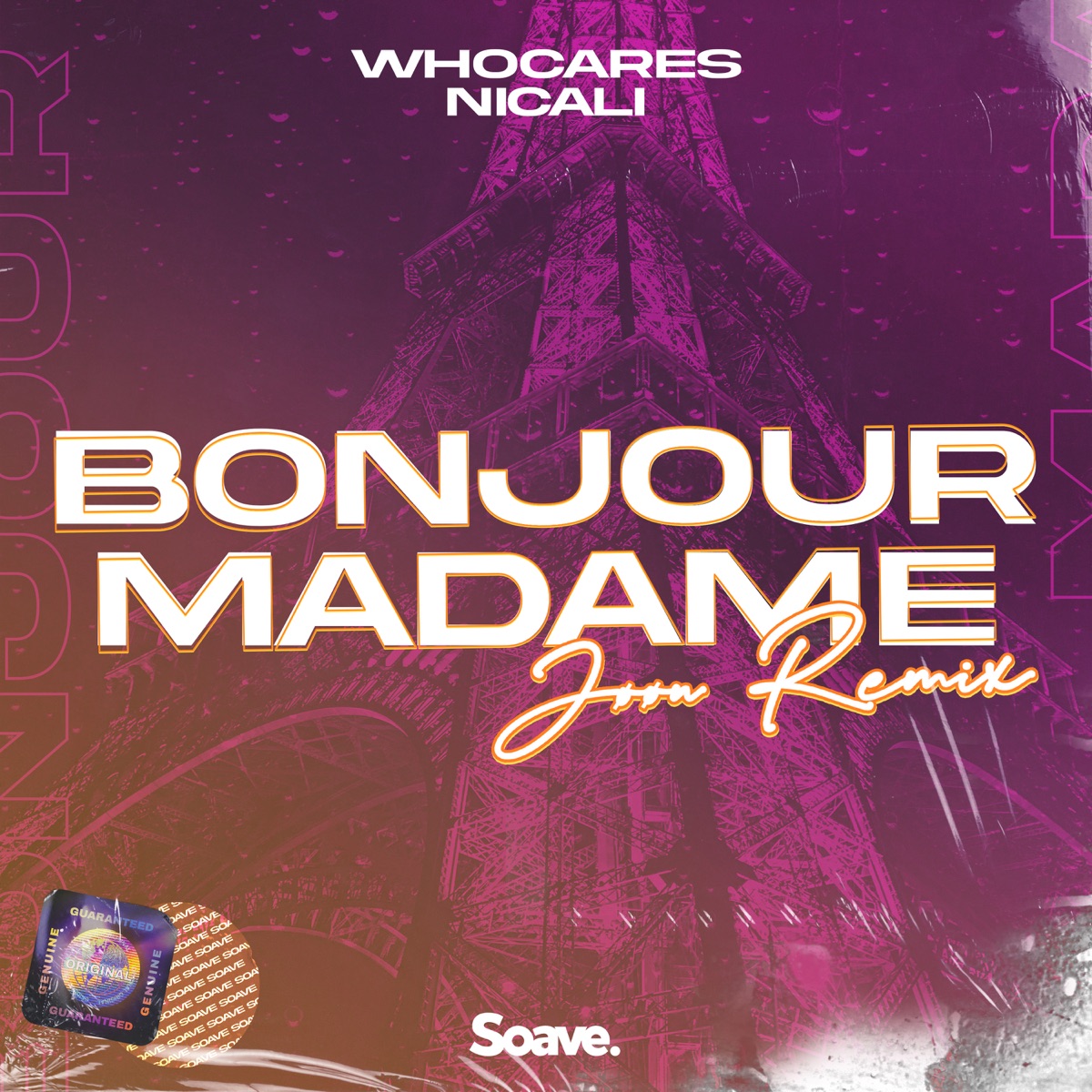 Bonjour Madame (Jøøn Remix) - Single by WHOCARES & NICALI album cover