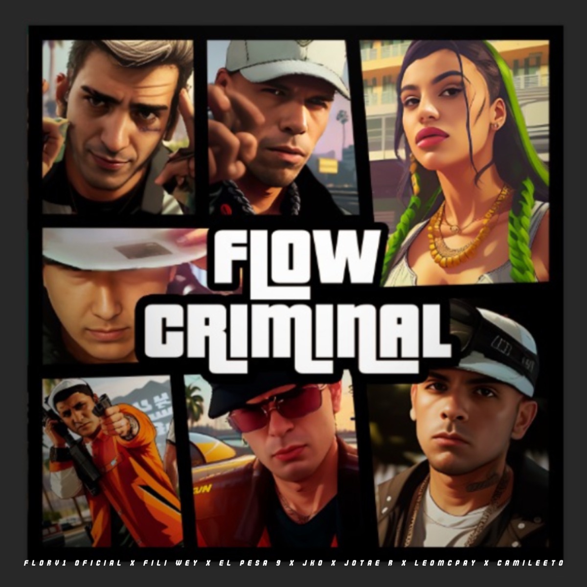 Flow Criminal (feat. JKO, Jotae R, LeoMcPay & Camileeto) - Single by florv1 oficial, Fili Wey & El Pesa 9 album cover