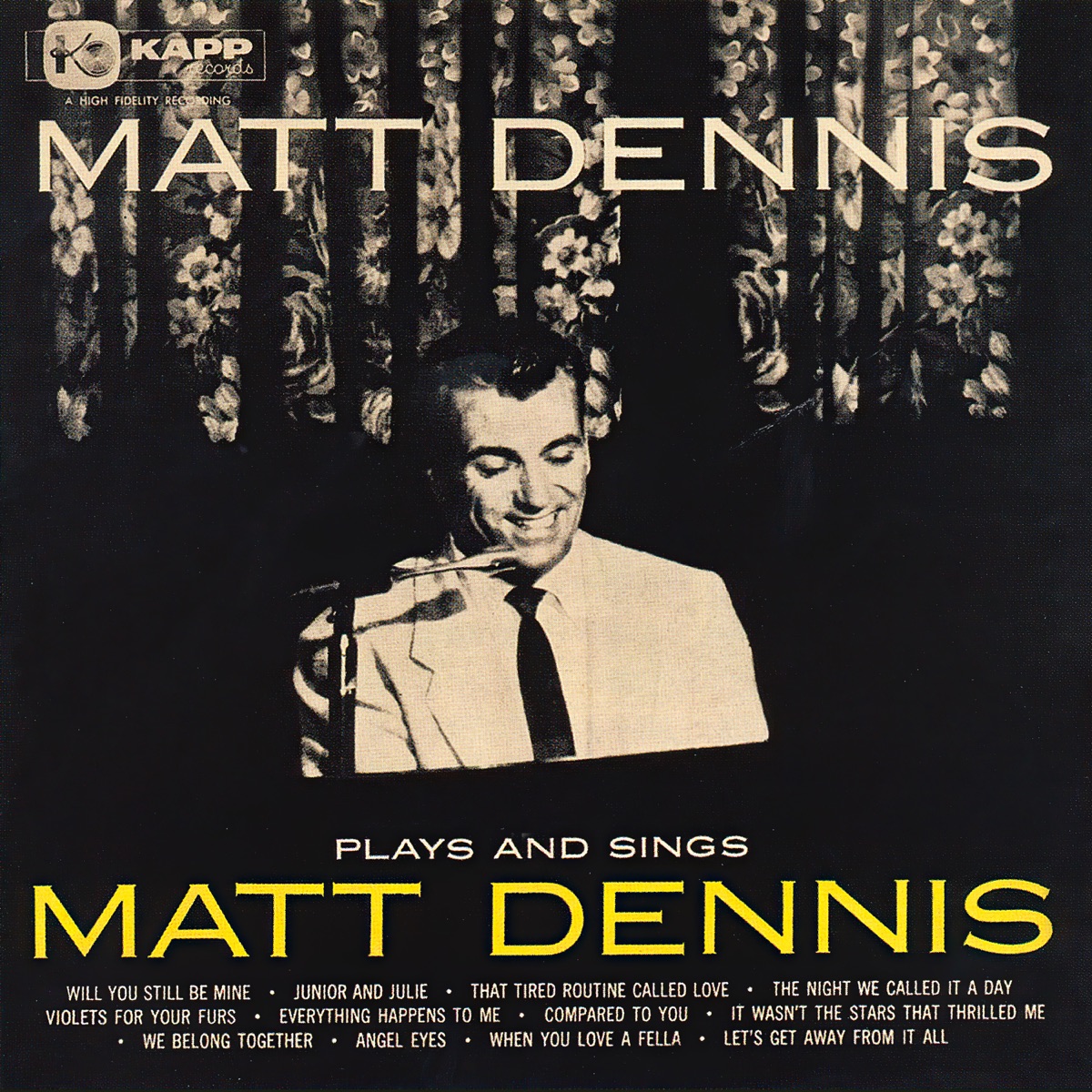 Plays And Sings Matt Dennis by Matt Dennis album cover