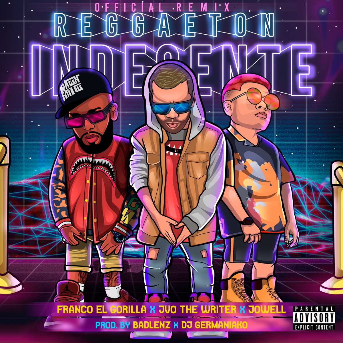 Reggaeton Indecente (Official Remix) - Single by JVO the Writer, Franco "El Gorilla" & Jowell album cover