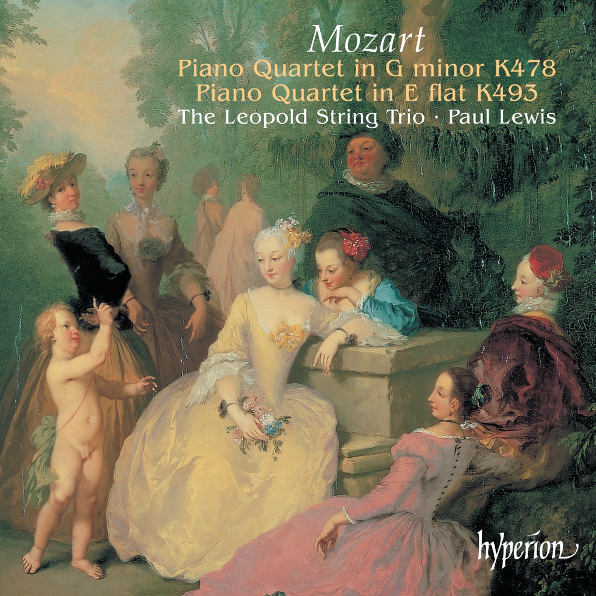 Mozart: Piano Quartets Nos. 1 & 2 by Paul Lewis & Leopold String Trio album cover