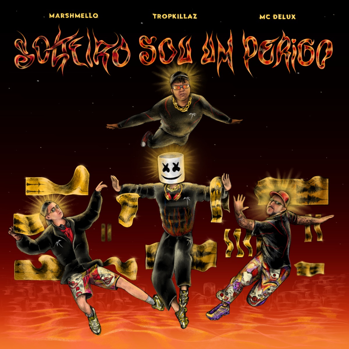 Solteiro Sou um Perigo - Single by Marshmello, Tropkillaz & MC Delux album cover