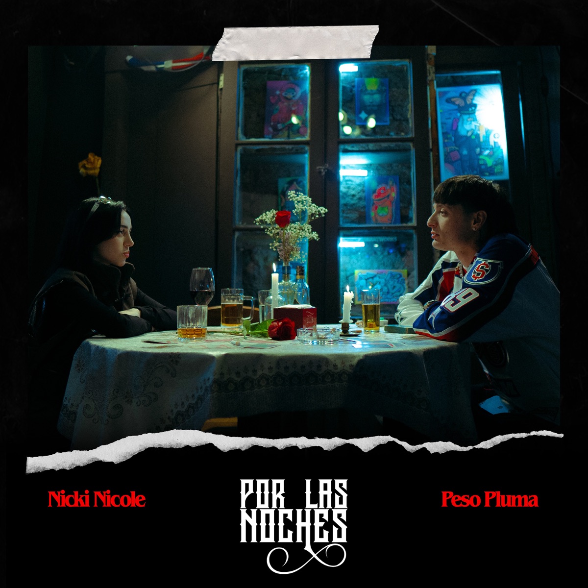 Por las Noches (Remix) - Single by Peso Pluma & NICKI NICOLE album cover artwork