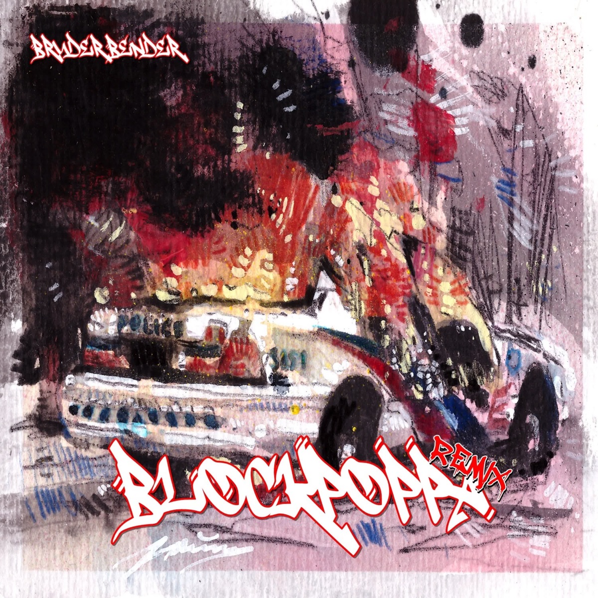 Blockpoppa (feat. Capuze, Schmutz, Hawkish, ScuffaTape, Yurek68, Headbud, aribaba, nspktklr, Jiggy Brutal, Dian Keto, LennyG, Missgutmensch, Sir PlotzAlot, Nyso, Freche Gesellschaft & Hiner K.) [Remix] - Single by Bruder Bender album cover