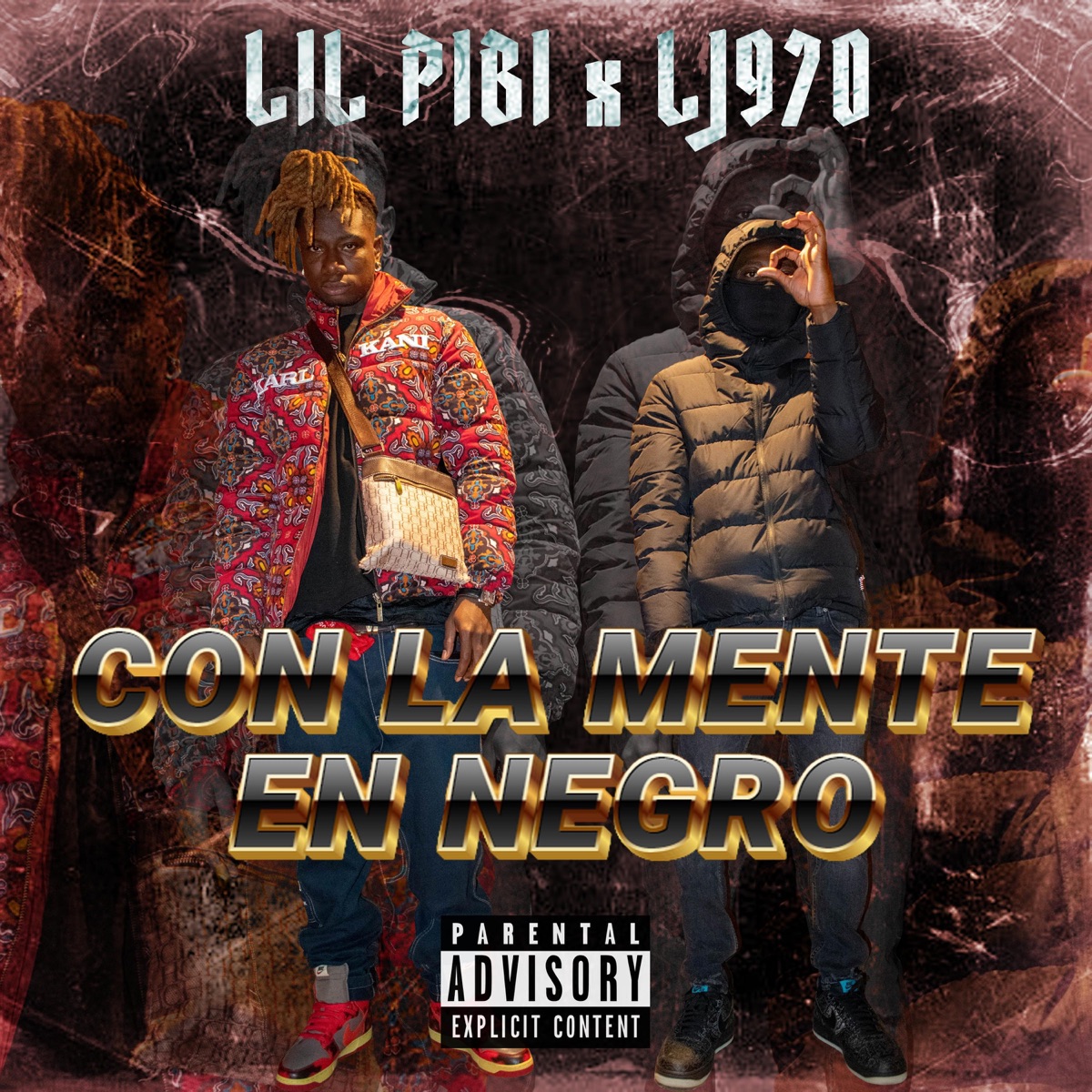 con la mente en negro - Single by LJ970 & Lil Pibi album cover