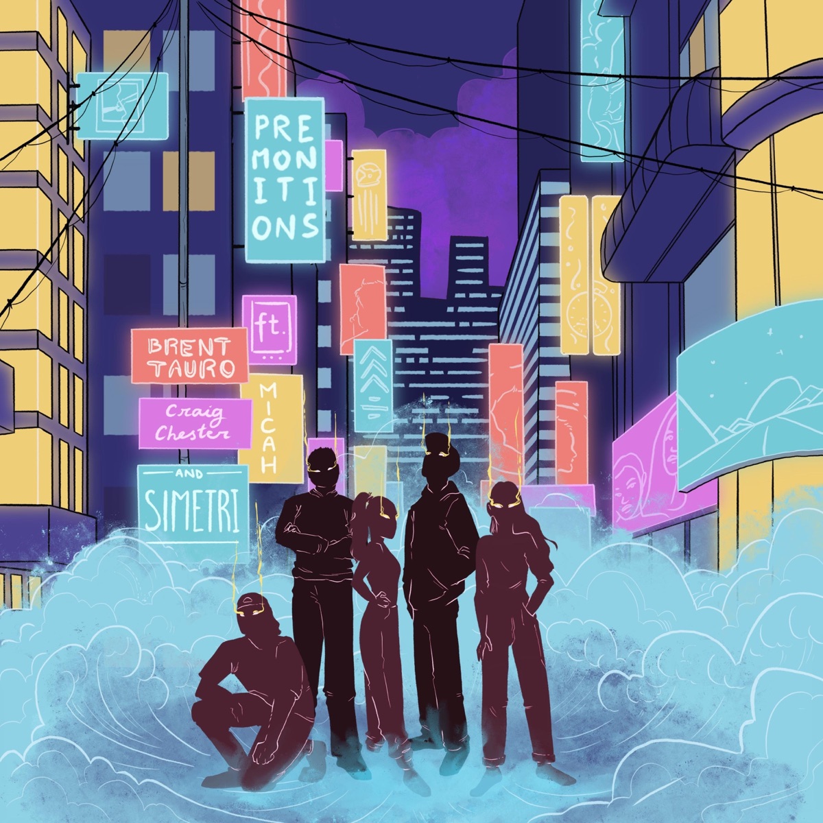 Premonitions (feat. Craig Chester, Micah & Simetri) by Brent Tauro album cover