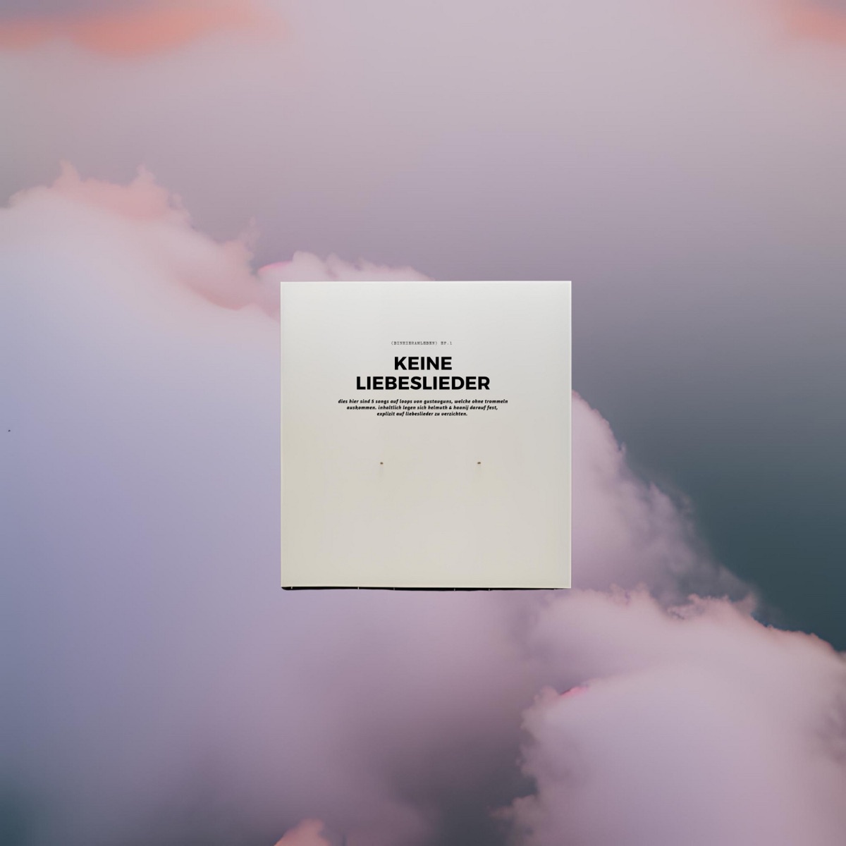 Keine Liebeslieder - EP by helmuth & Haanij album cover