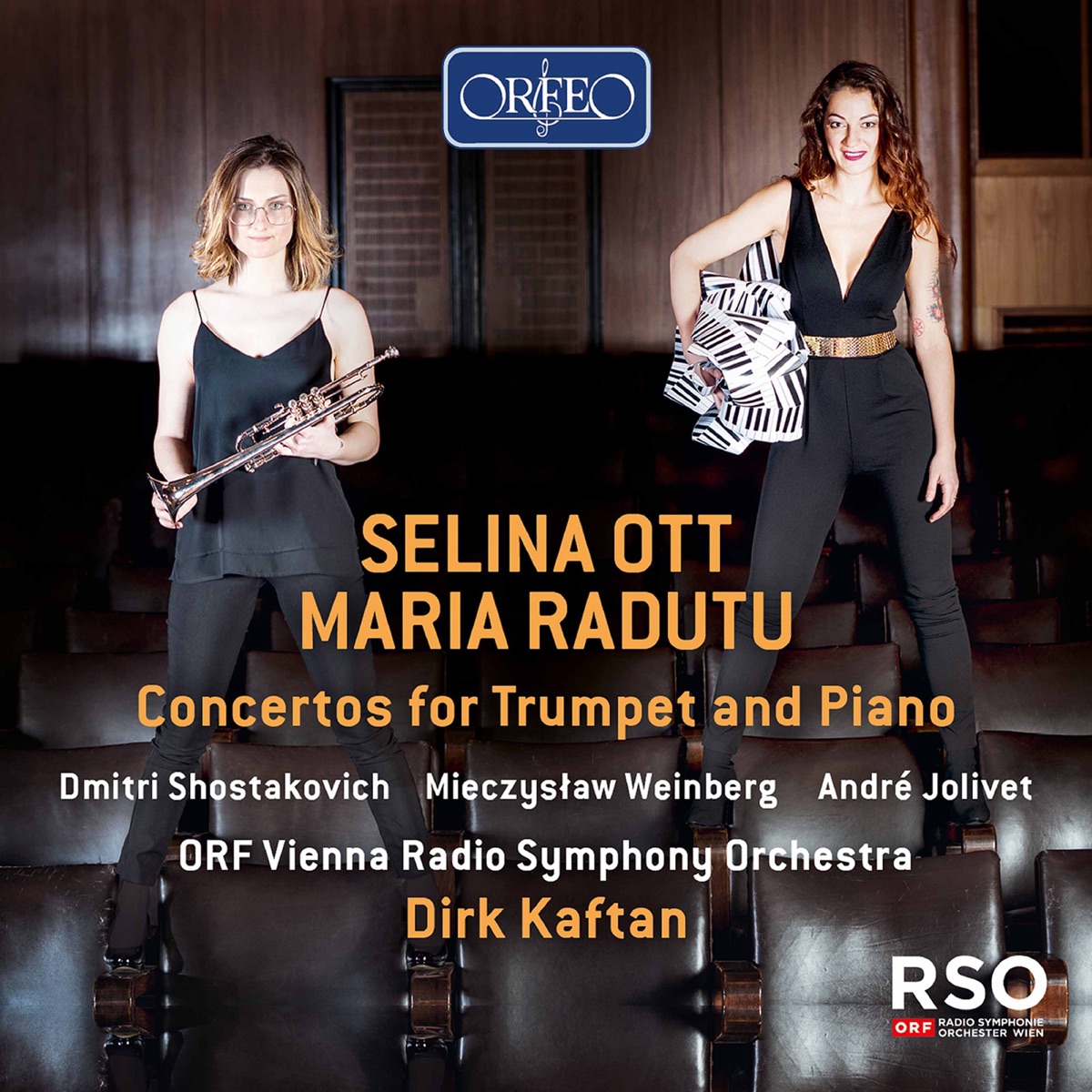 Shostakovich, Weinberg & Jolivet: Concertos for Trumpet & Piano by Selina Ott, Maria Radutu, Dirk Kaftan & Vienna Radio Symphony Orchestra album cover