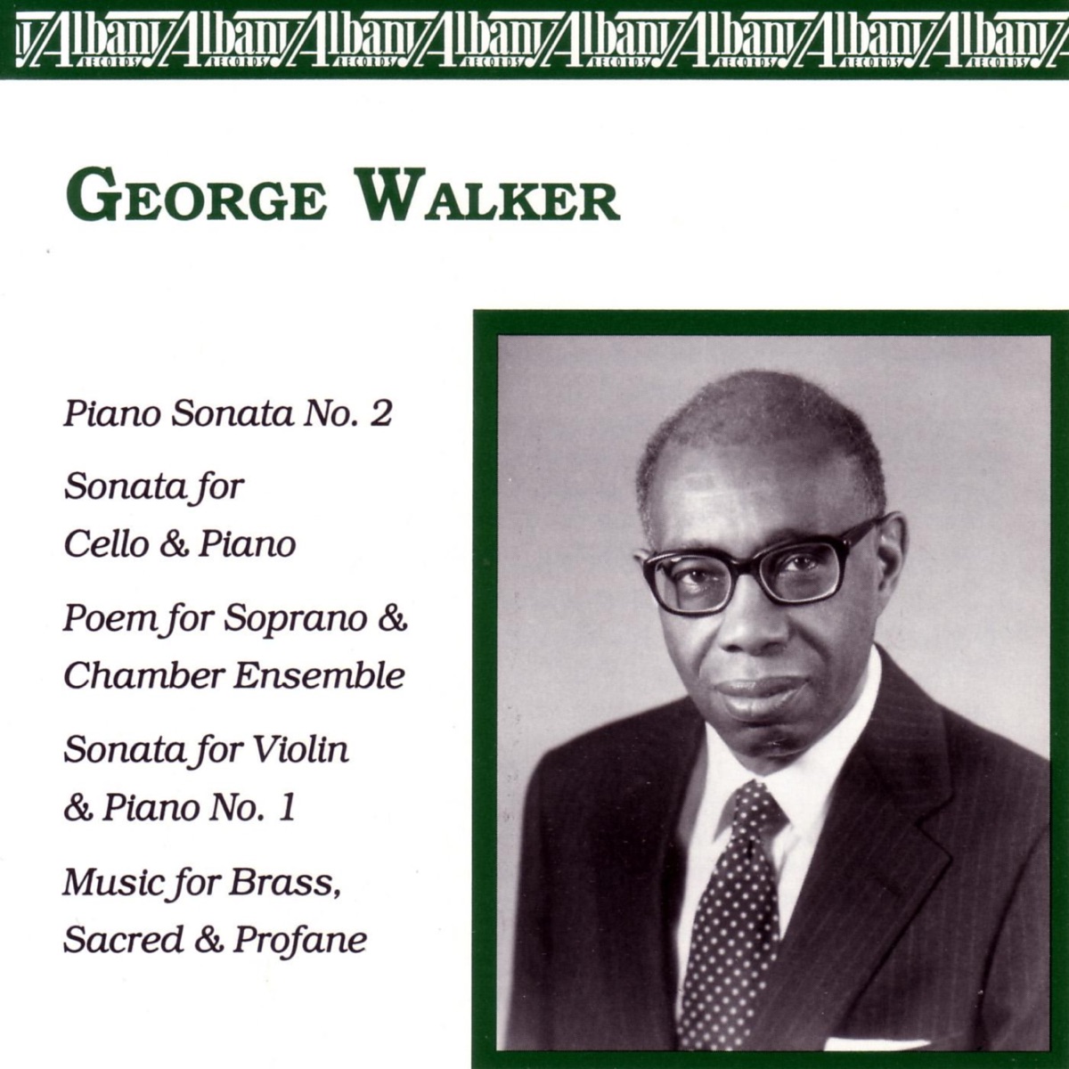 Walker: Chamber Music by American Brass Quintet, Angelo Frascarelli, Capitol Chamber Artists & George Walker album cover