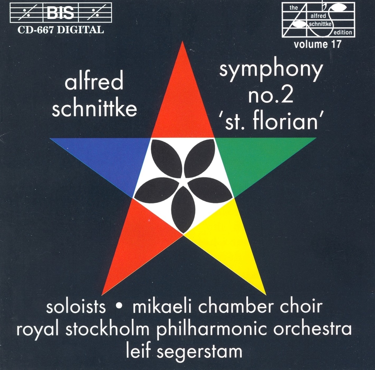 Schnittke: Symphony No. 2, "St. Florian" by Mikael Bellini, Goran Eliasson, Leif Segerstam, Malena Ernman, Mikaeli Chamber Choir, Royal Stockholm Philharmonic Orchestra & Torkel Borelius album cover