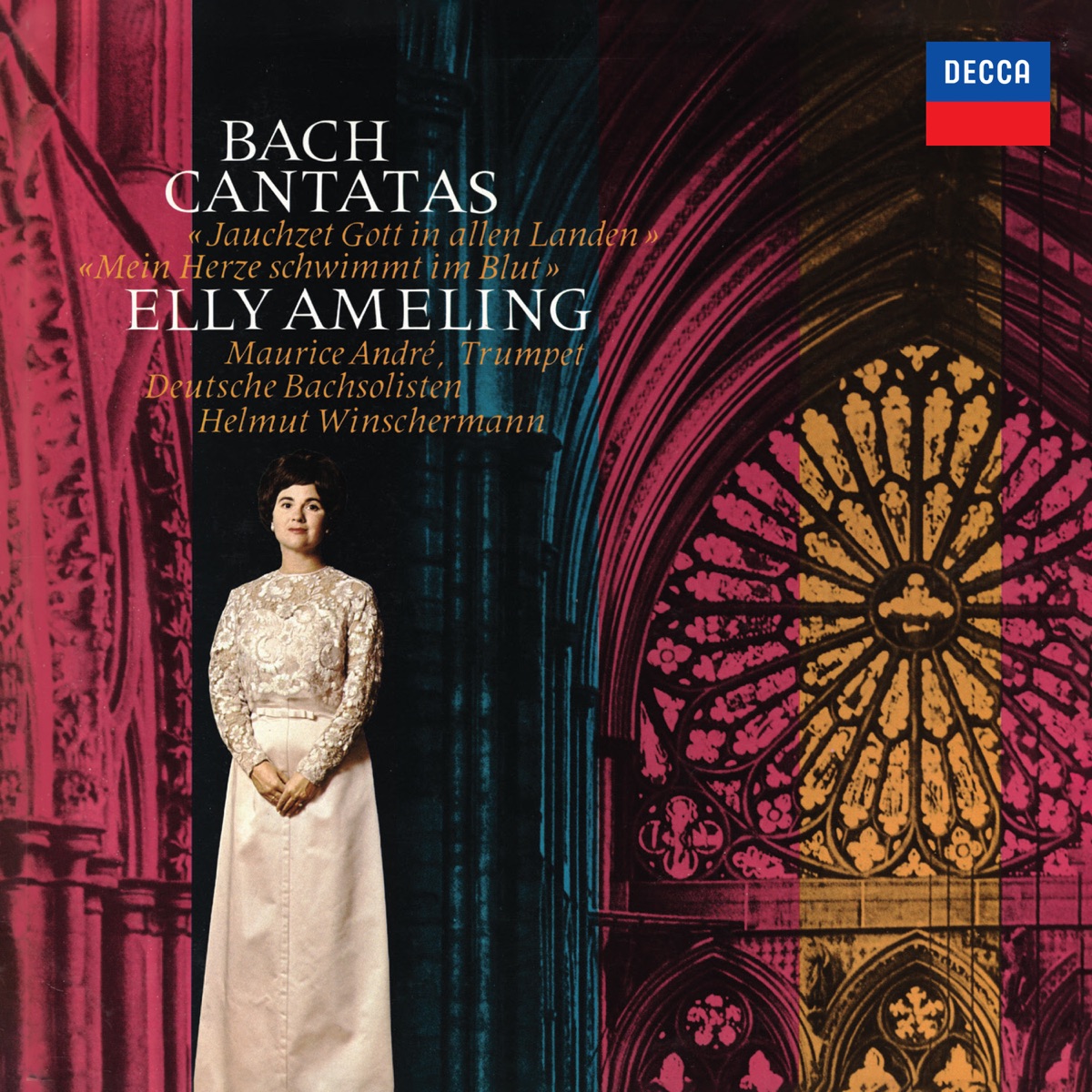 J.S. Bach: Mein Herze schwimmt im Blut, Cantata BWV 199; Jauchzet Gott in allen Landen, Cantata BWV 51 (Elly Ameling – The Bach Edition, Vol. 1) by Elly Ameling, Deutsche Bachsolisten & Helmut Winschermann album cover