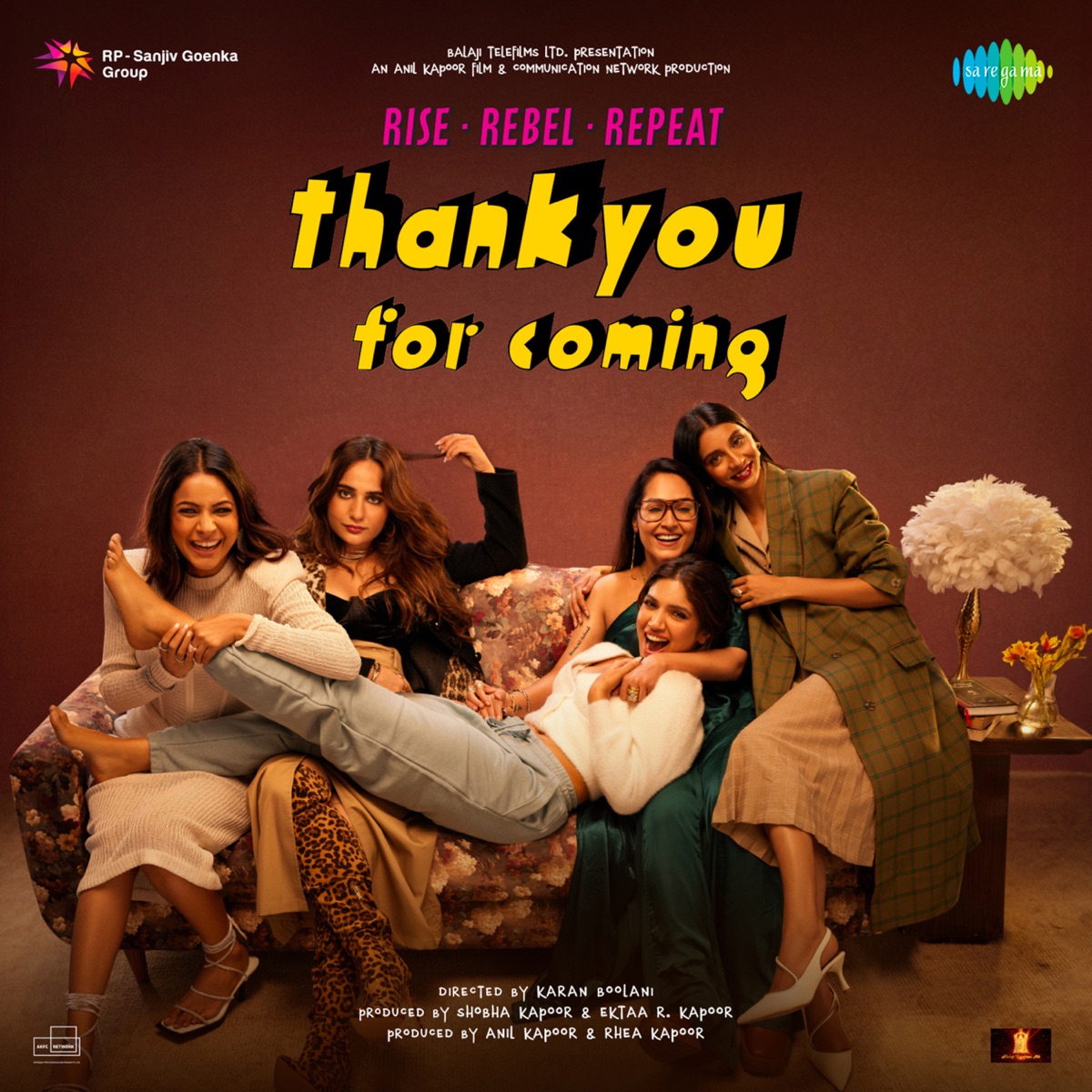 Thank You for Coming (Original Motion Picture Soundtrack) by QARAN, Rahul Pais, Aman Pant, Hanita Bhambri, Vishal Mishra, Nariman Khambata, Leslie Lewis, IP Singh, Siddhant Kaushal, Rajesh Johri, Kumaar & Farmaan album cover