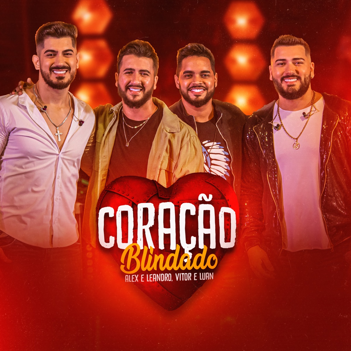 Coração Blindado (Ao Vivo) - Single by Alex e Leandro & Vitor e Luan album cover