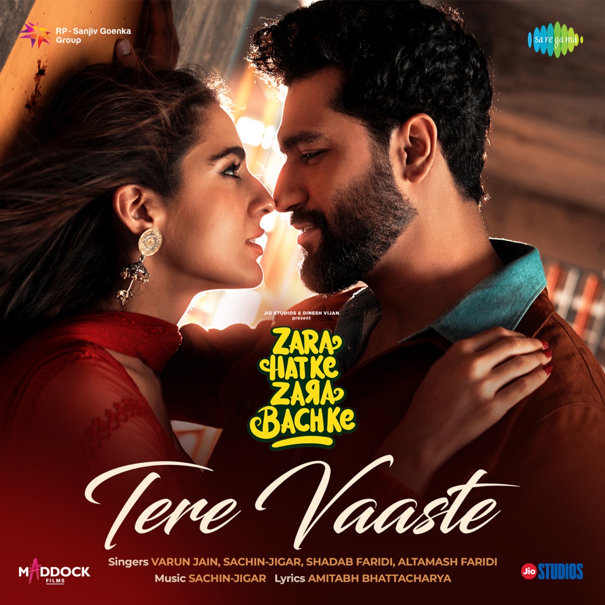 Tere Vaaste (From "Zara Hatke Zara Bachke") - Single by Varun Jain, Shadab Faridi, Altamash Faridi, Sachin-Jigar & Amitabh Bhattacharya album cover