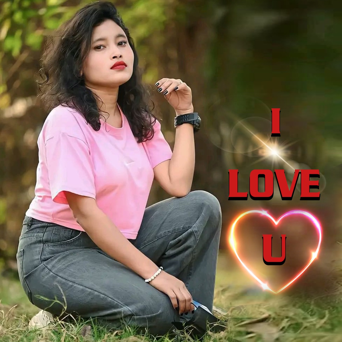 I Love U - Single by Sonu Qushmi & Jeevan Kumar Tharu album cover