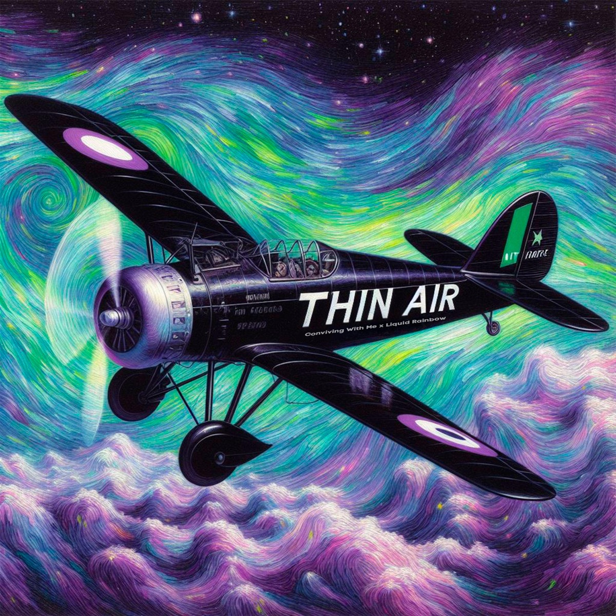Thin Air - Single by conviving, Me & Liquid Rainbow album cover