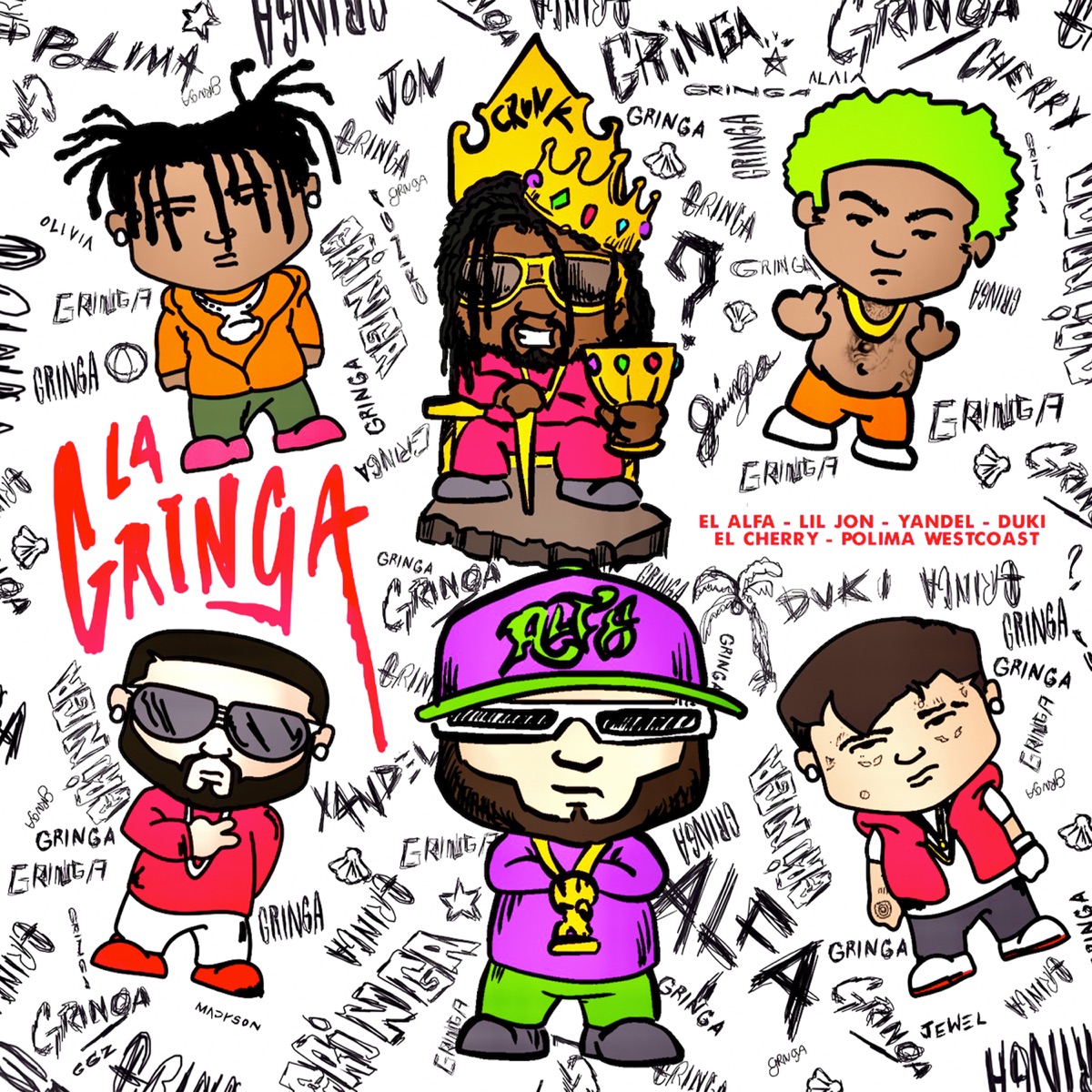 La Gringa (feat. Lil Jon, El Cherry Scom & Polimá Westcoast) - Single by El Alfa, Yandel & Duki album cover