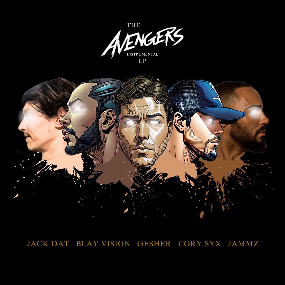 The Avengers LP (Instrumentals) [feat. Buggsy & Mayhem Nodb] by Jammz, Jack Dat & Gesher album cover